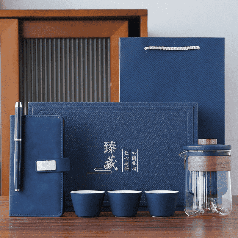 Set de ceai personalizat cutie cadou cu caiet și stilou