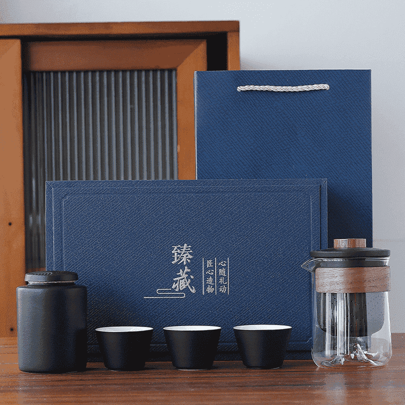 Set de ceai personalizat cutie cadou cu caiet și stilou