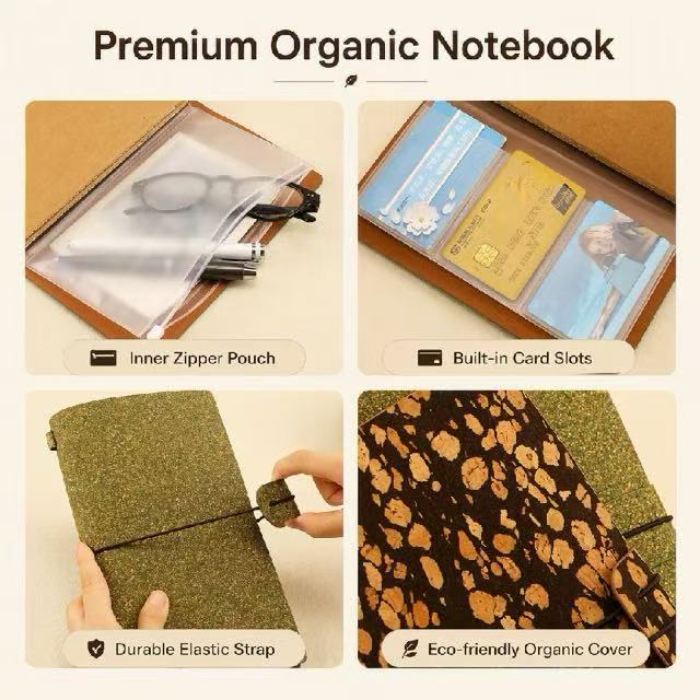 Eco Friendly Plută Cafea Tea Ground Travelers Notebook