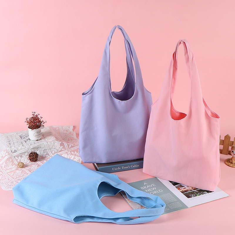 Geantă tote din pânză personalizată colorată