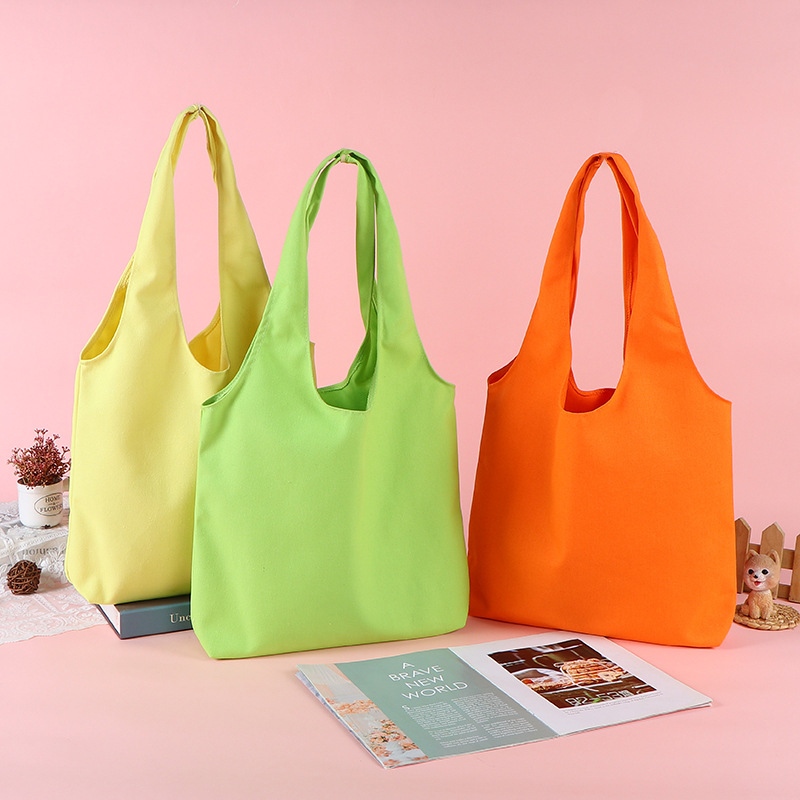 Geantă tote din pânză personalizată colorată Geantă tote din pânză personalizată colorată