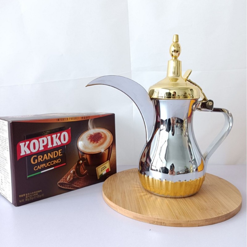 Servitor de ceai cafea din oțel inoxidabil Arab Dallah Pot Servitor de ceai cafea din oțel inoxidabil Arab Dallah Pot