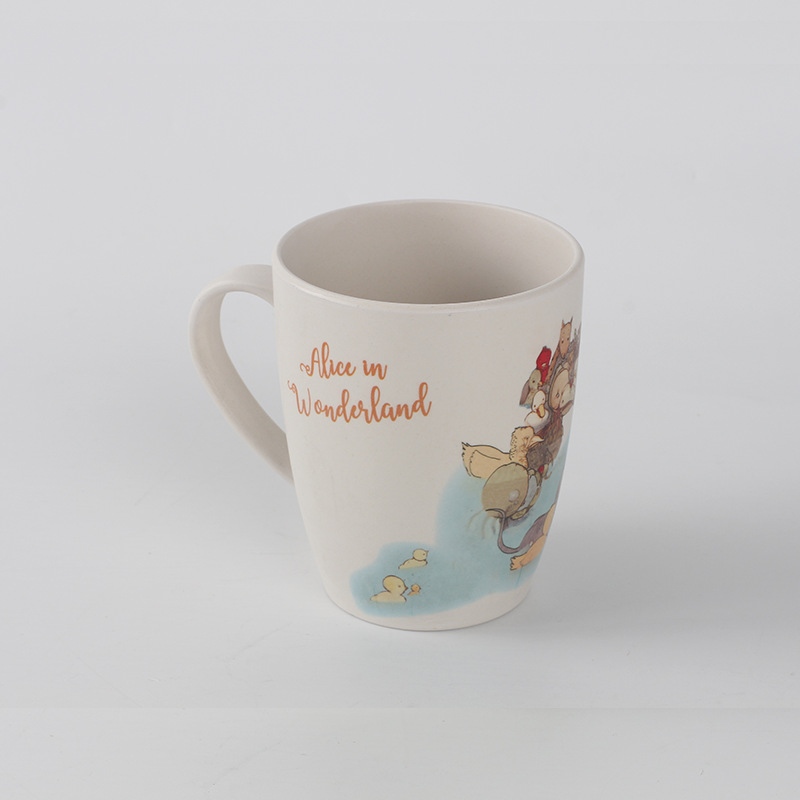 Cană de cafea personalizată cu mâner din fibră de bambus de 450 ml