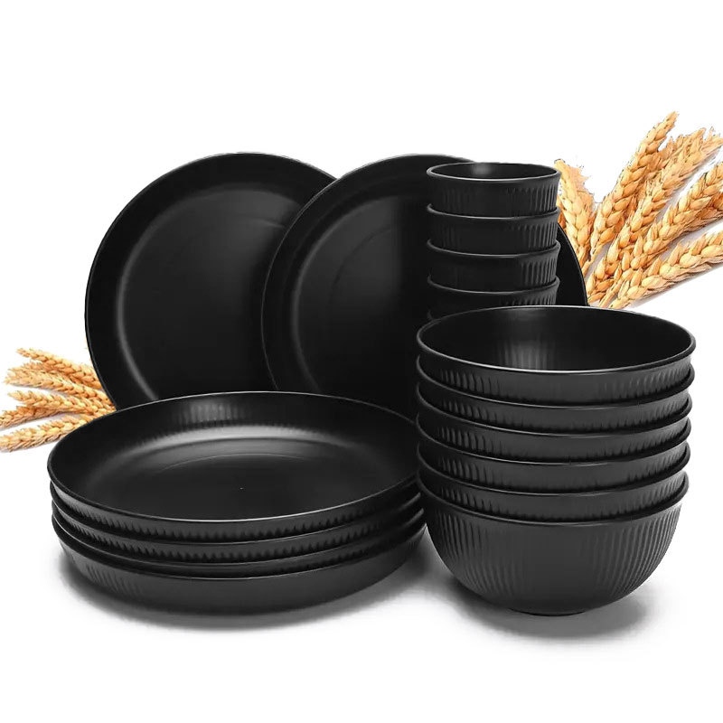 Set de veselă din paie de grâu, 18 buc Set de veselă din paie de grâu, 18 buc