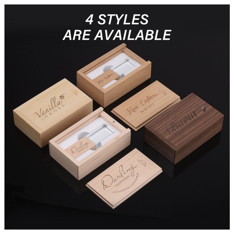 Unitate flash USB personalizată Crystal Wood