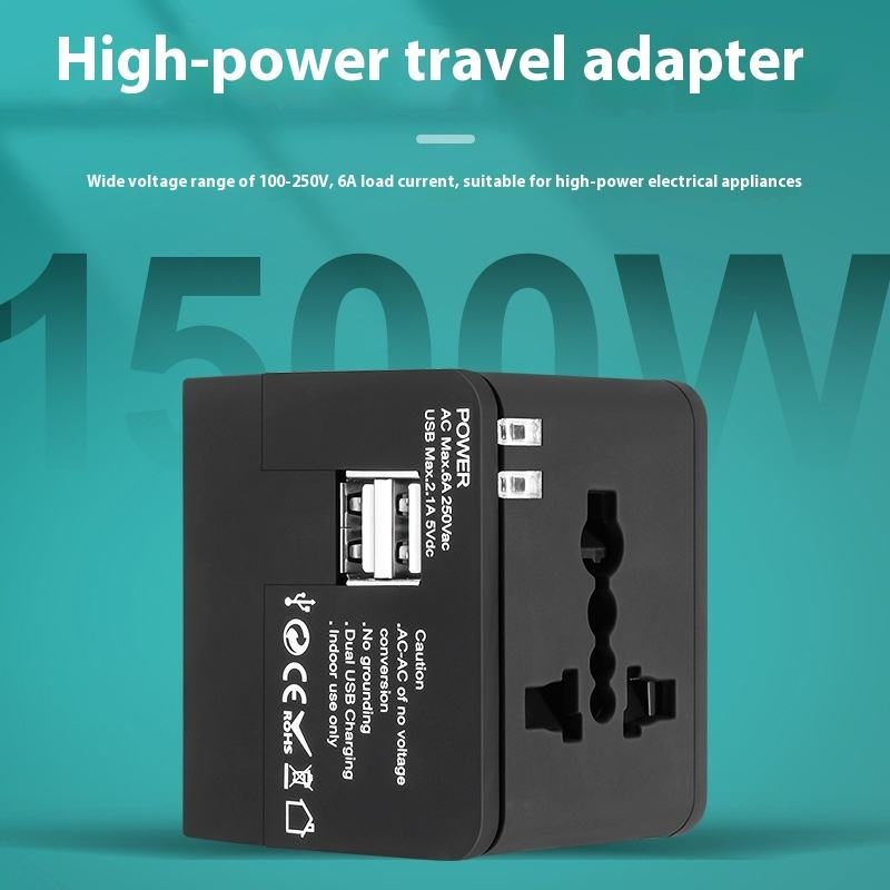 Adaptor universal de călătorie cu porturi USB duale