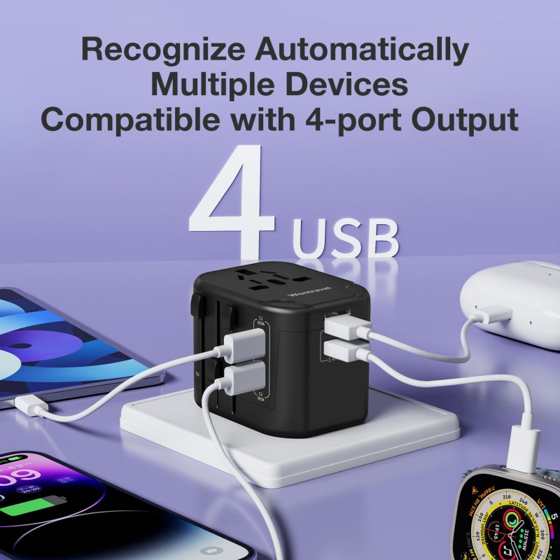 Adaptor de călătorie internațional universal All-in-One pentru utilizare globală Adaptor de călătorie internațional universal All-in-One pentru utilizare globală