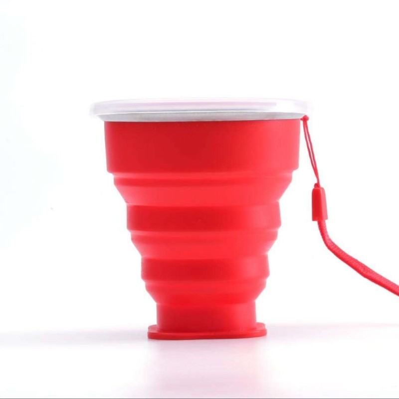 Cupă portabilă de călătorie din silicon, pliabilă