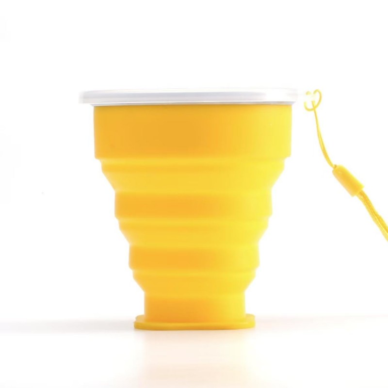 Cupă portabilă de călătorie din silicon, pliabilă Cupă portabilă de călătorie din silicon, pliabilă