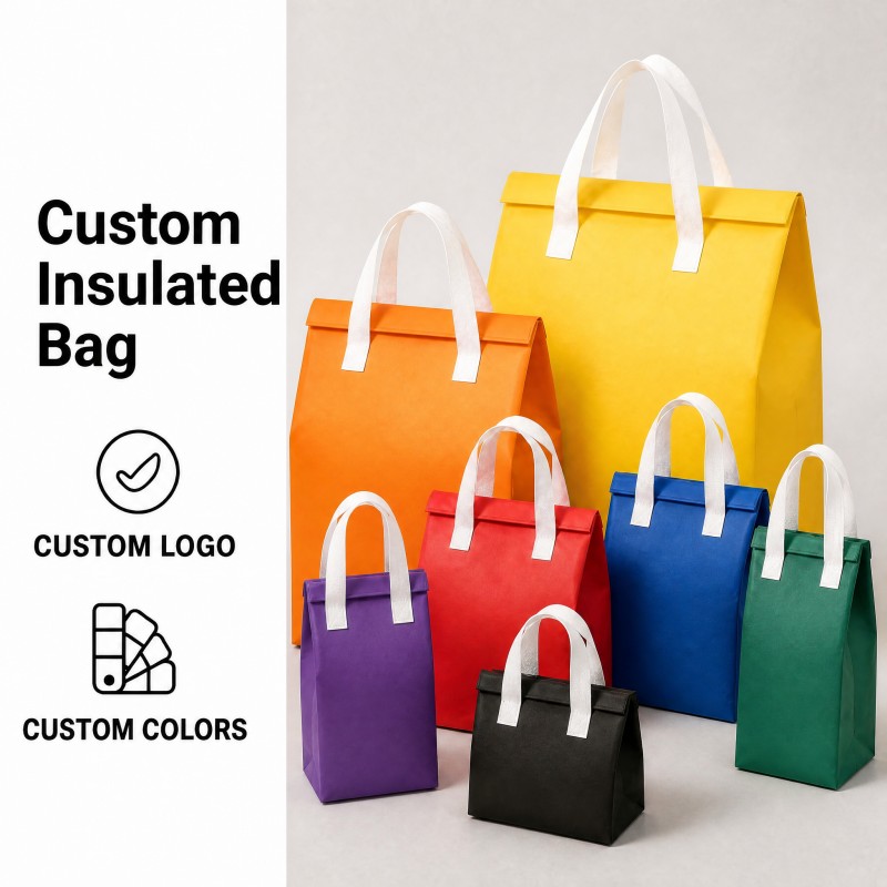 Geantă izolată personalizată, nețesată, pentru mâncare Geantă izolată personalizată, nețesată, pentru mâncare
