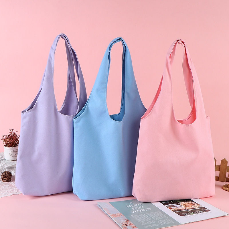 Geantă tote din pânză personalizată colorată Geantă tote din pânză personalizată colorată