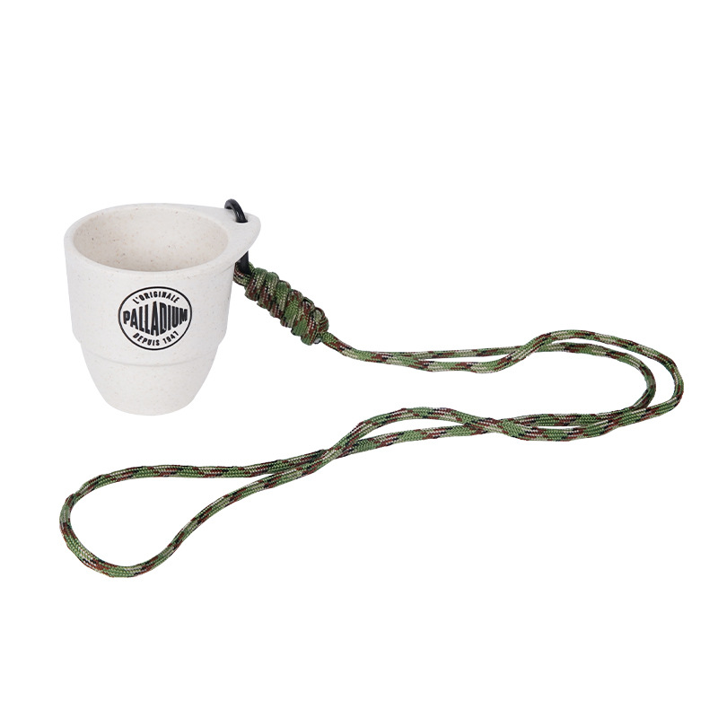 Mini cană de călătorie personalizată din fibră de bambus pentru gât Mini cană de călătorie personalizată din fibră de bambus pentru gât