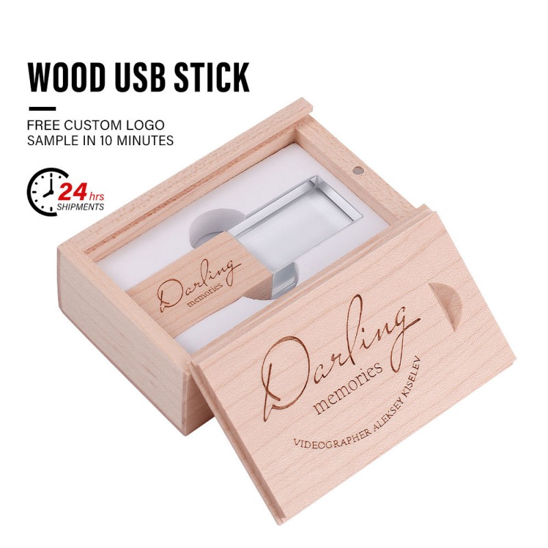 Unitate flash USB personalizată Crystal Wood Unitate flash USB personalizată Crystal Wood