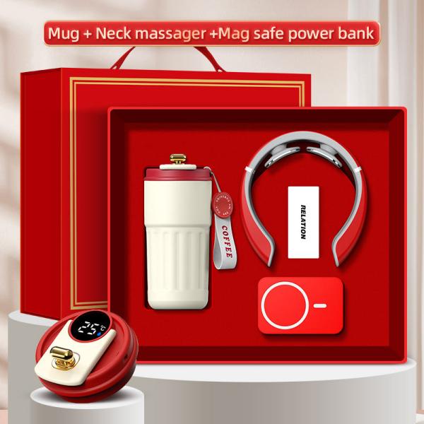 Cutie cadou cu sigla personalizată 3-în-1 pentru masaj Power Bank