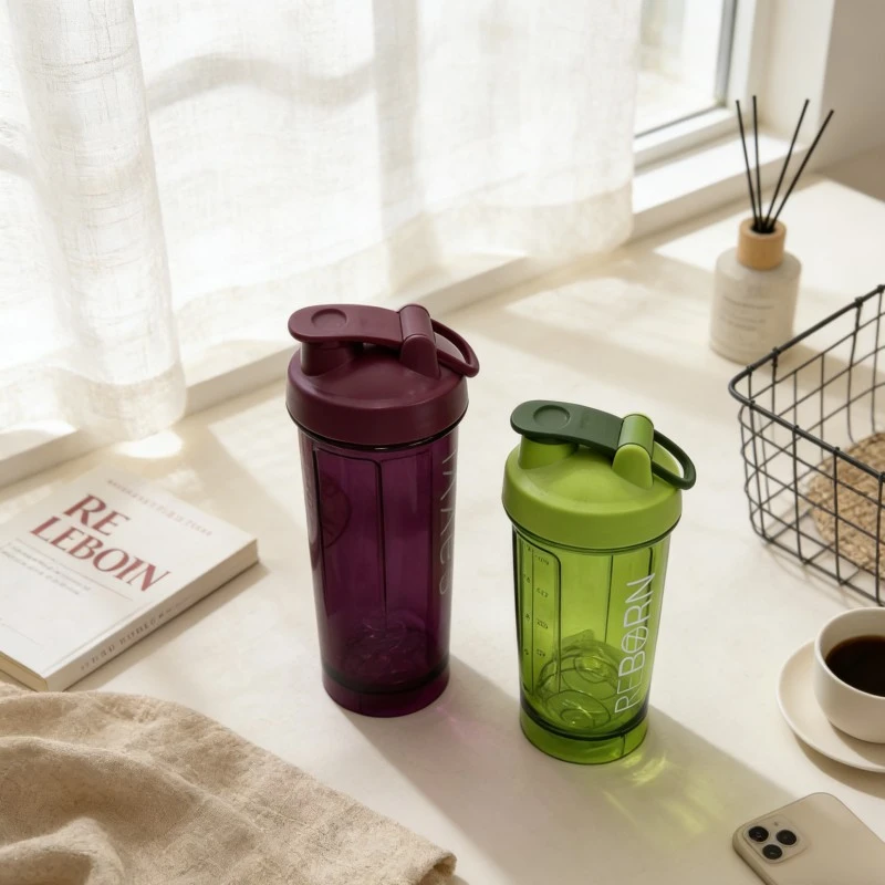 Fitness Transparent Protein Shaking Water Bottle