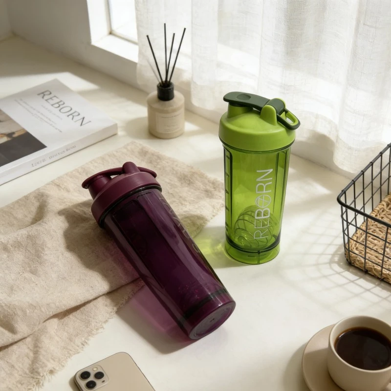Fitness Transparent Protein Shaking Water Bottle
