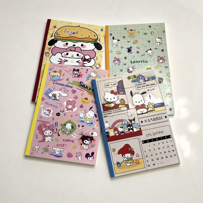 Cute Cartoon Graffiti Hardcover A5 Journal Notebook