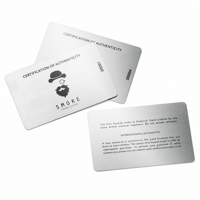 Carte de vizită din metal personalizată Carte din metal gravată cu laser