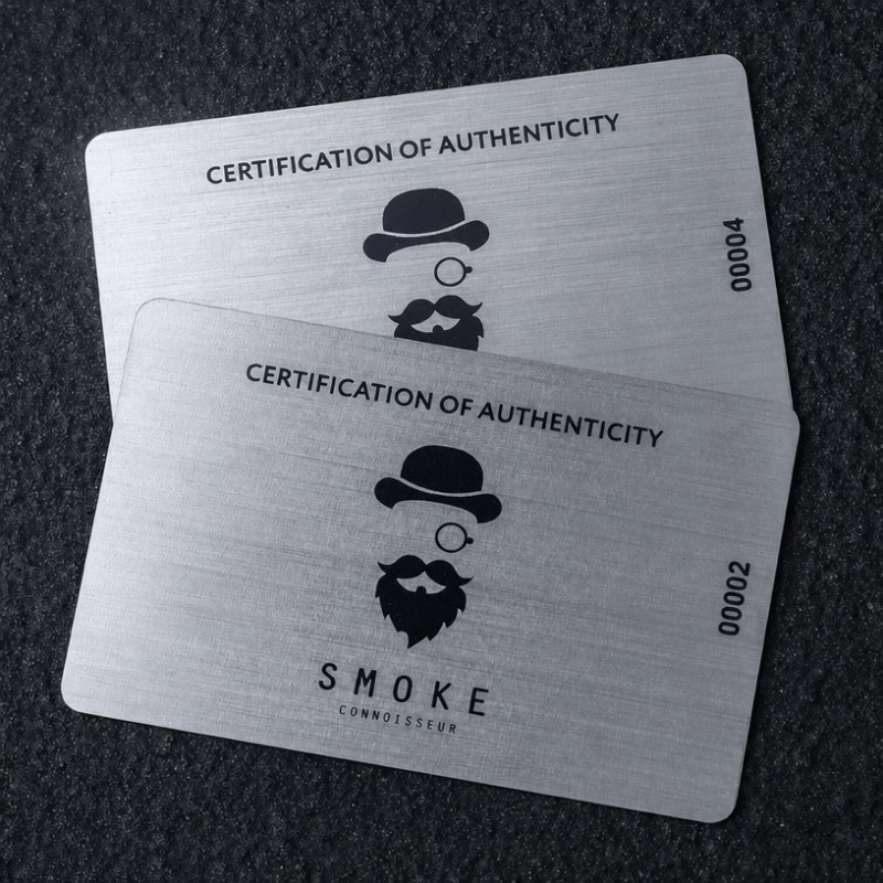 Carte de vizită din metal personalizată Carte din metal gravată cu laser