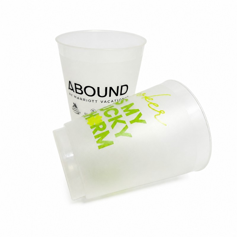 Cupă de stadion din plastic mată de 16 oz cu logo personalizat