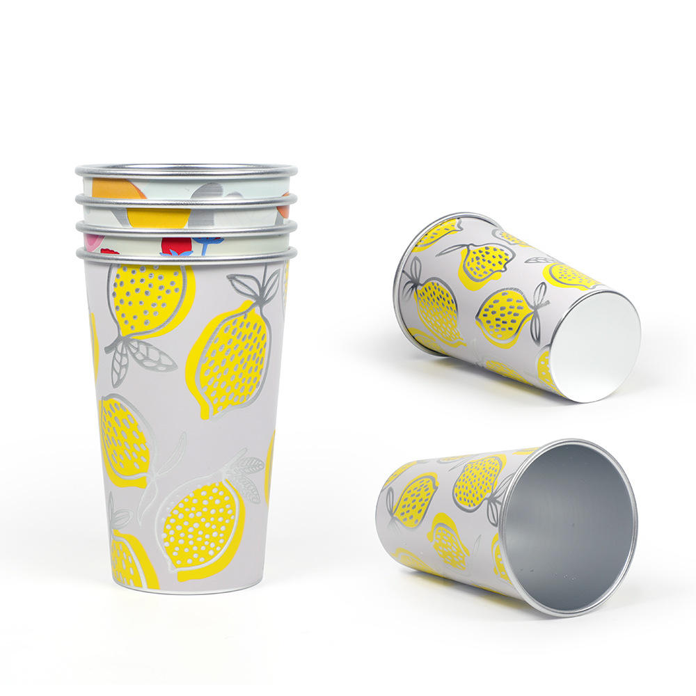 Cupă de petrecere reutilizabilă din aluminiu care își schimbă culoarea de 470 ml