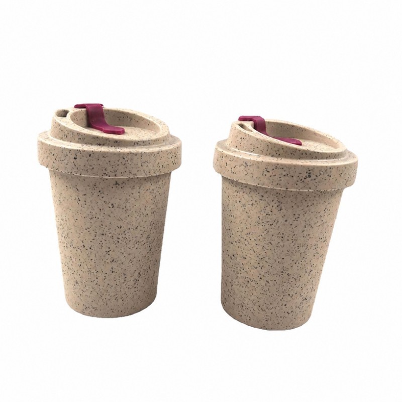 Ceașă de călătorie reutilizabilă, sustenabilă, măcinată, de 12 oz Ceașă de călătorie reutilizabilă, sustenabilă, măcinată, de 12 oz